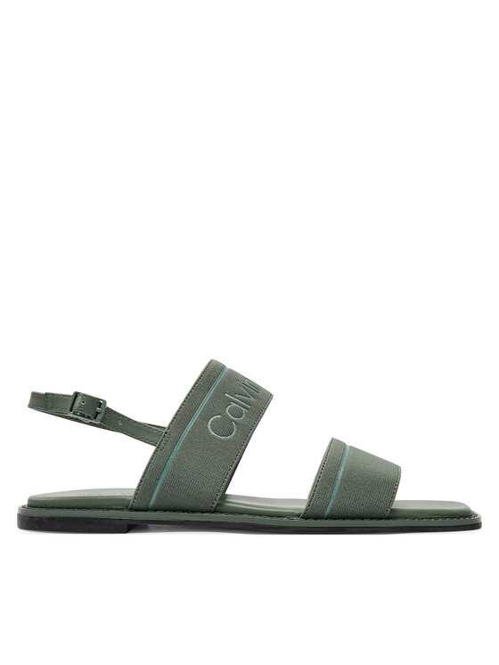 Calvin Klein Sandále Flat Sandal He HW0HW01990 Zelená